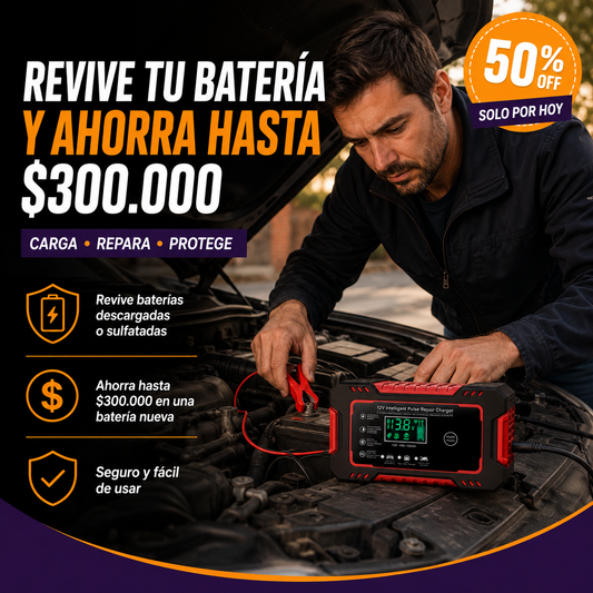 VILTIX® |  Cargador Reparador de Baterías para Autos