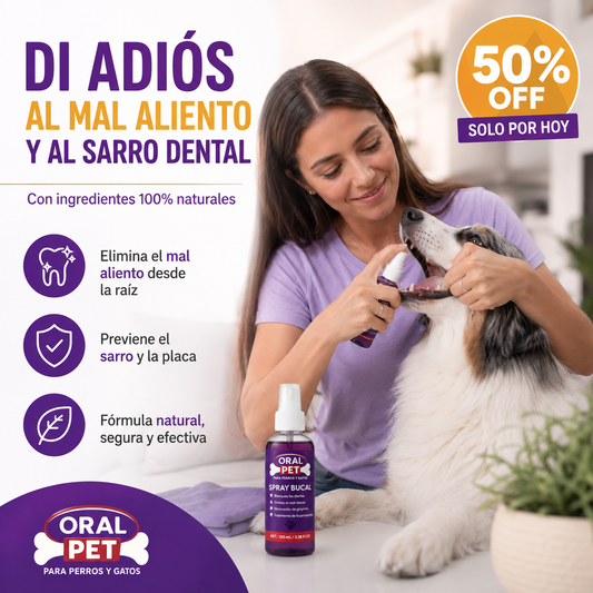 Oral Pet™ | Spray Bucal Limpiador Mascotas