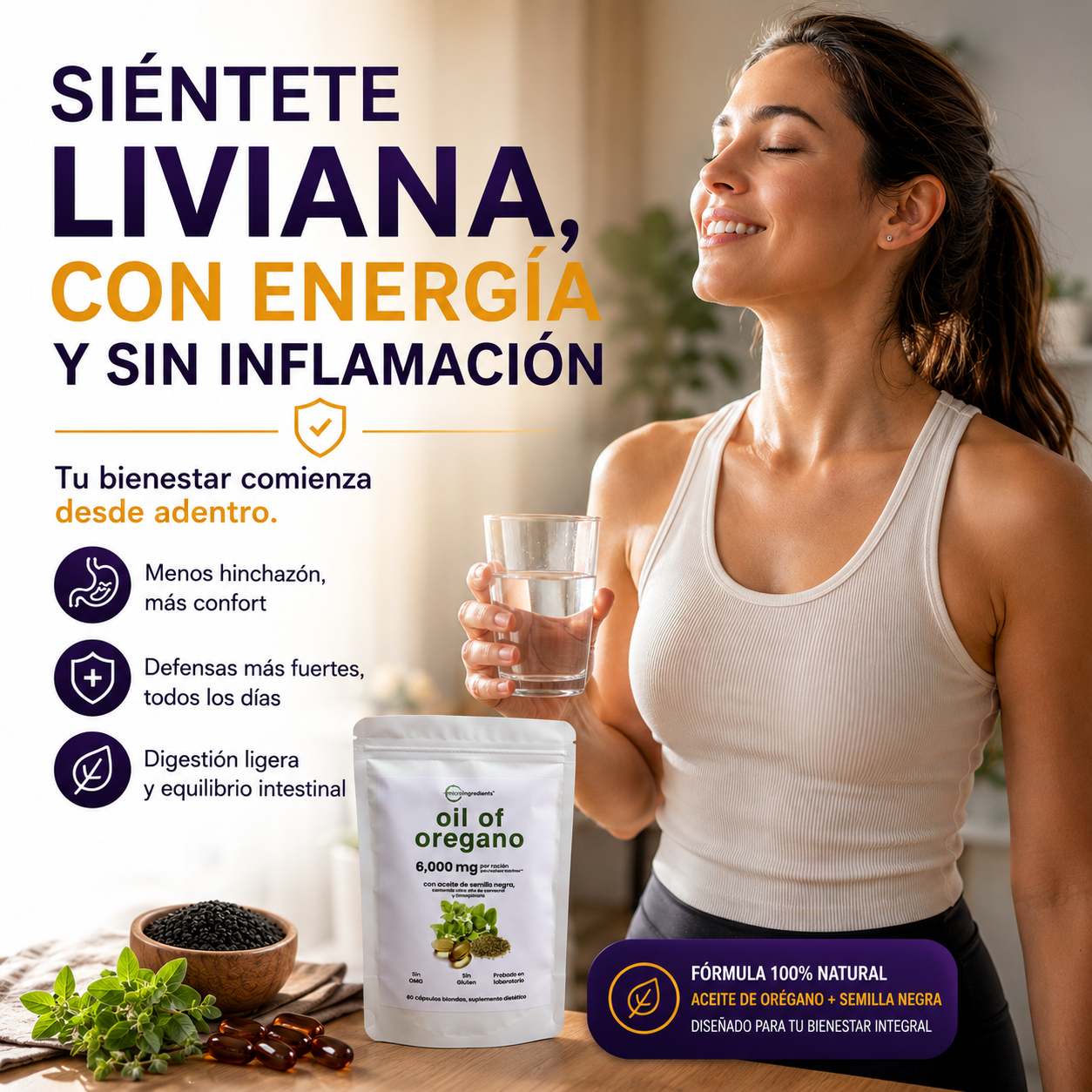 Aceite De Orégano 6000 Mg 60 capsulas