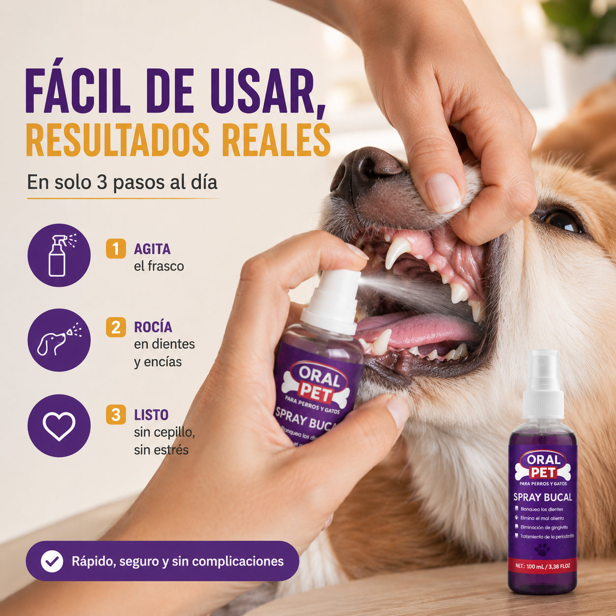 Oral Pet™ | Spray Bucal Limpiador Mascotas