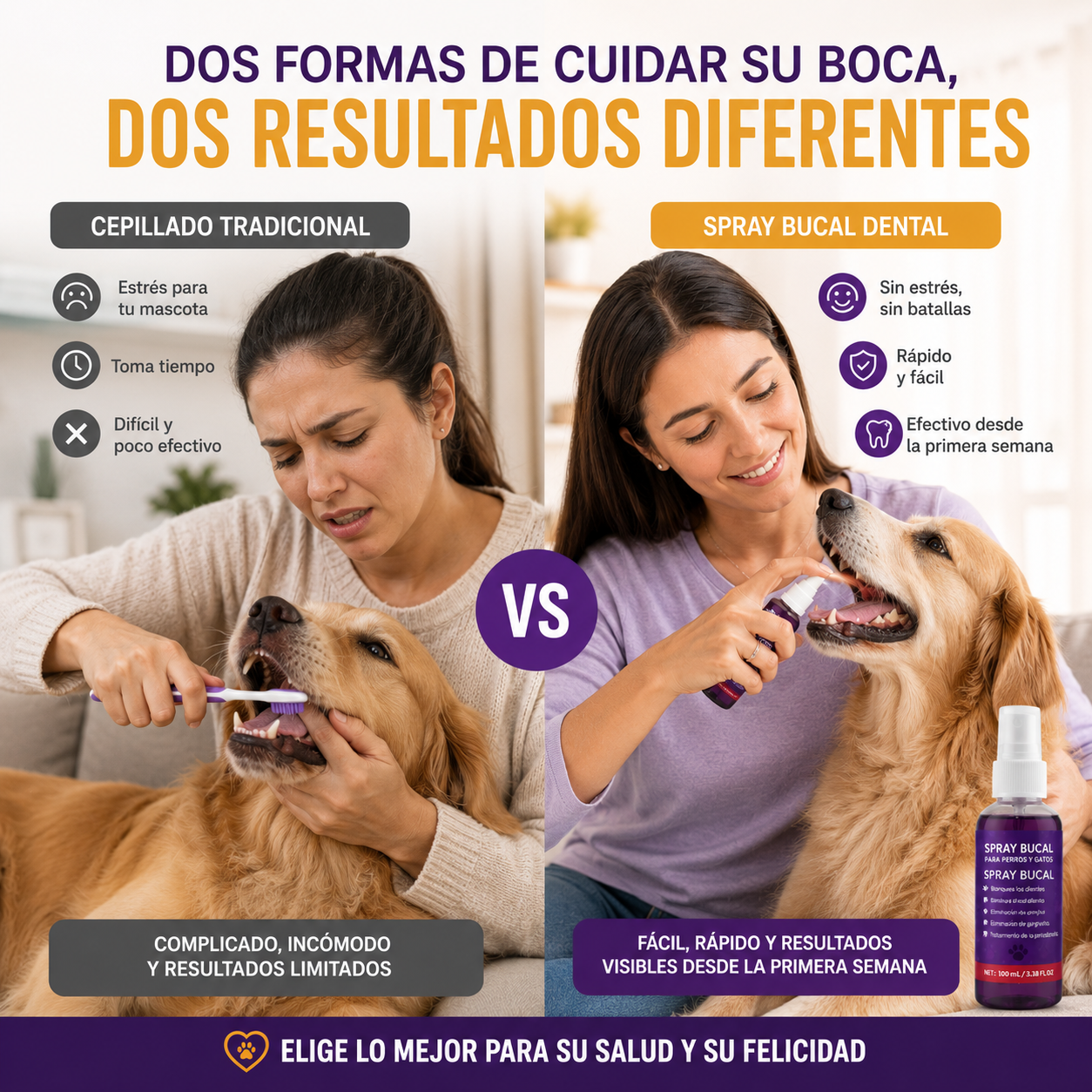 Oral Pet™ | Spray Bucal Limpiador Mascotas
