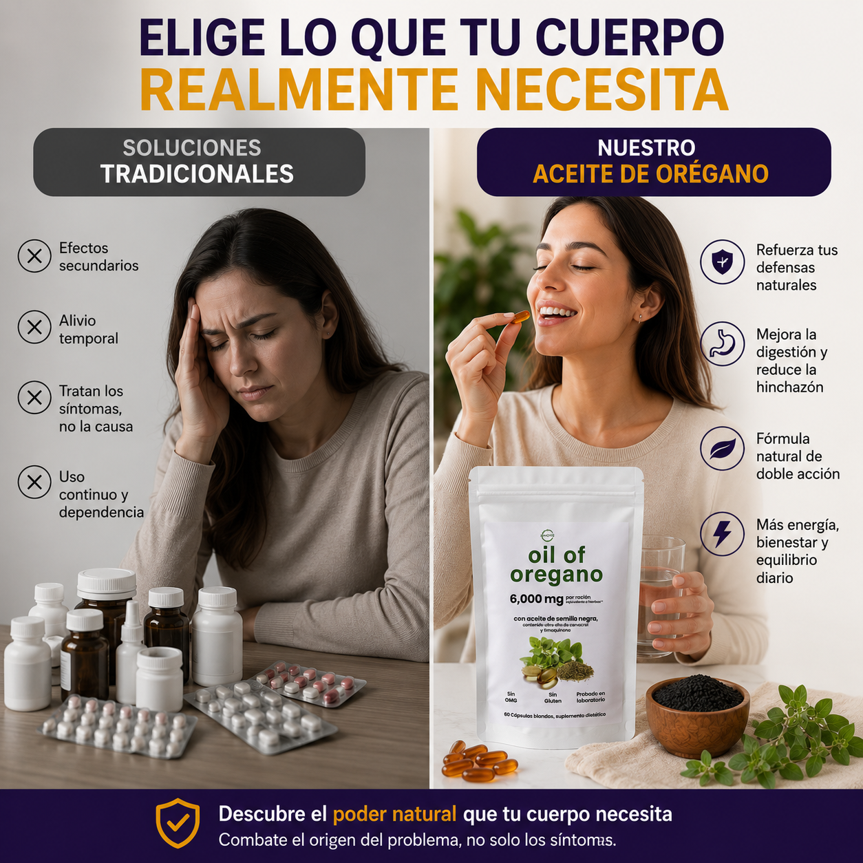 Aceite De Orégano 6000 Mg 60 capsulas